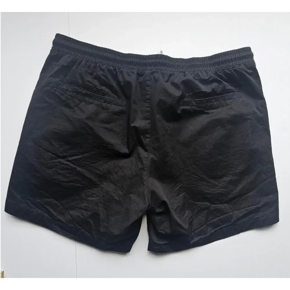 P's & Q's Shorts Mens Black Drawstring Board Swim Shorts , Sz XXL, 36 in Waist
